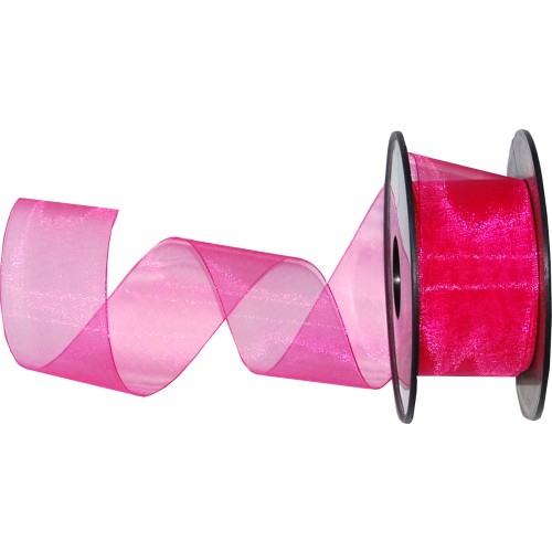 Panglica organza roz 40mmx50m